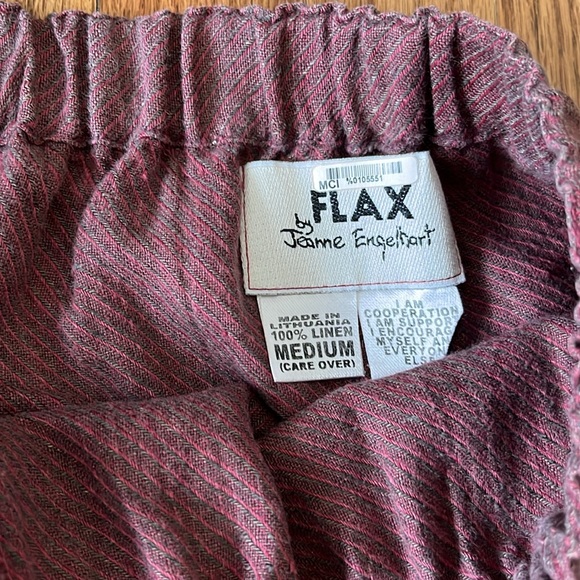 FLAX 100% Linen Skirt M - Picture 2 of 4